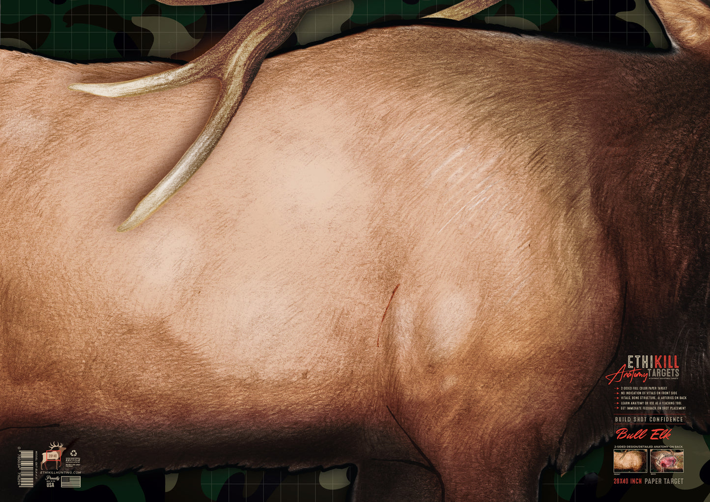3 Pack of 2 Sided Elk Targets - 27x39 Inches