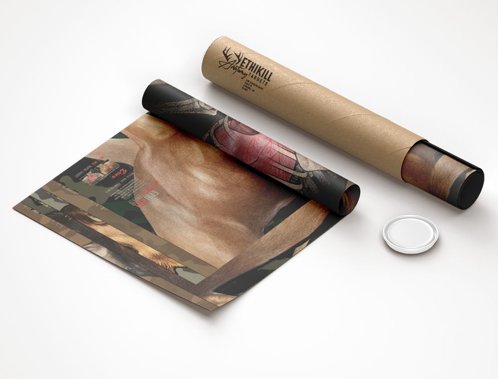 North American Hunting Series targets rolled and shipped in a protective tube