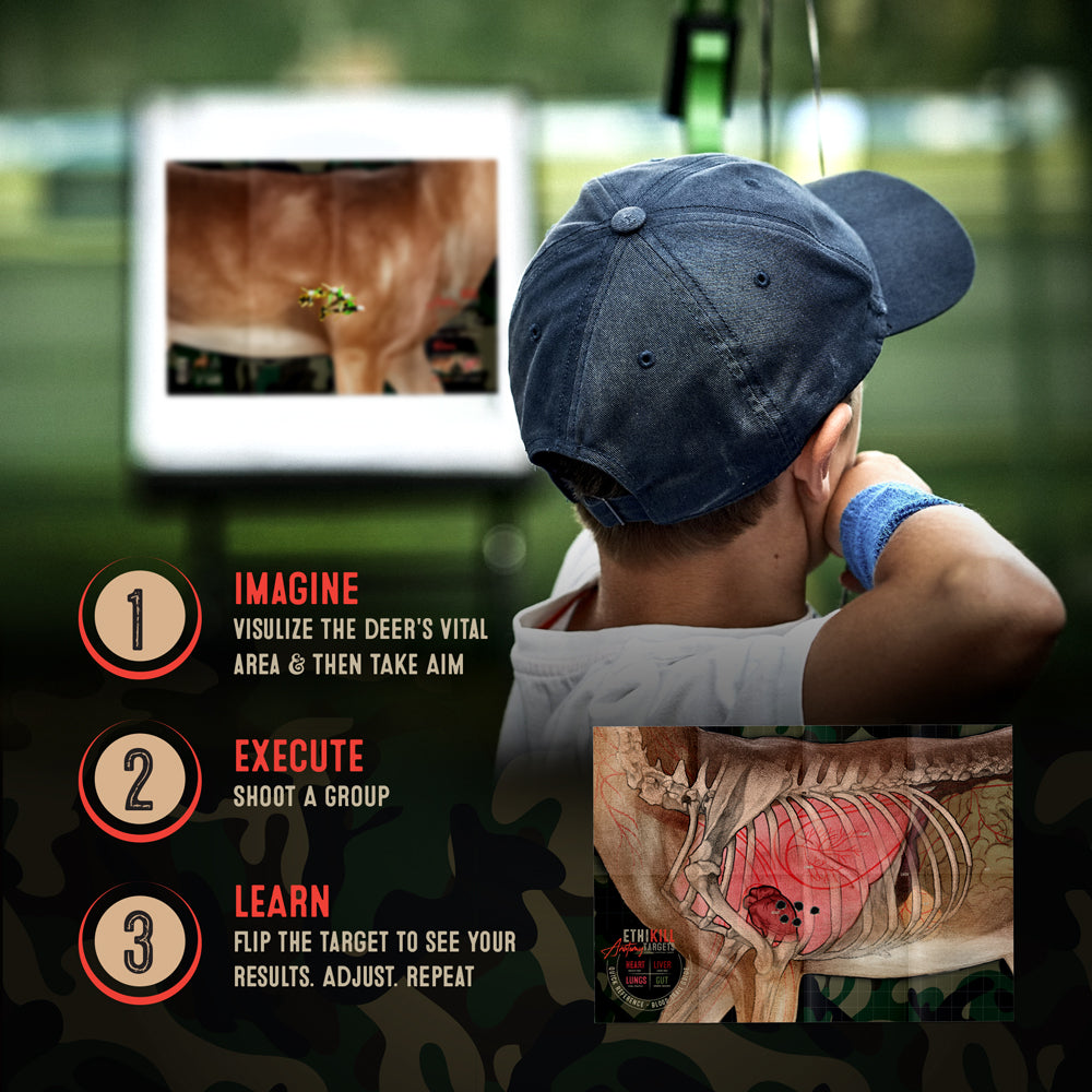 5 Pack of 2 Sided Deer Targets - 18x26 Inches